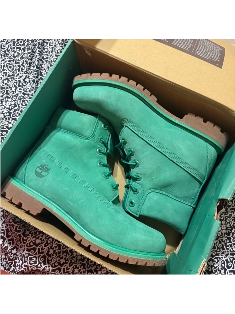 Timberland Teal Shoe Box with Logo